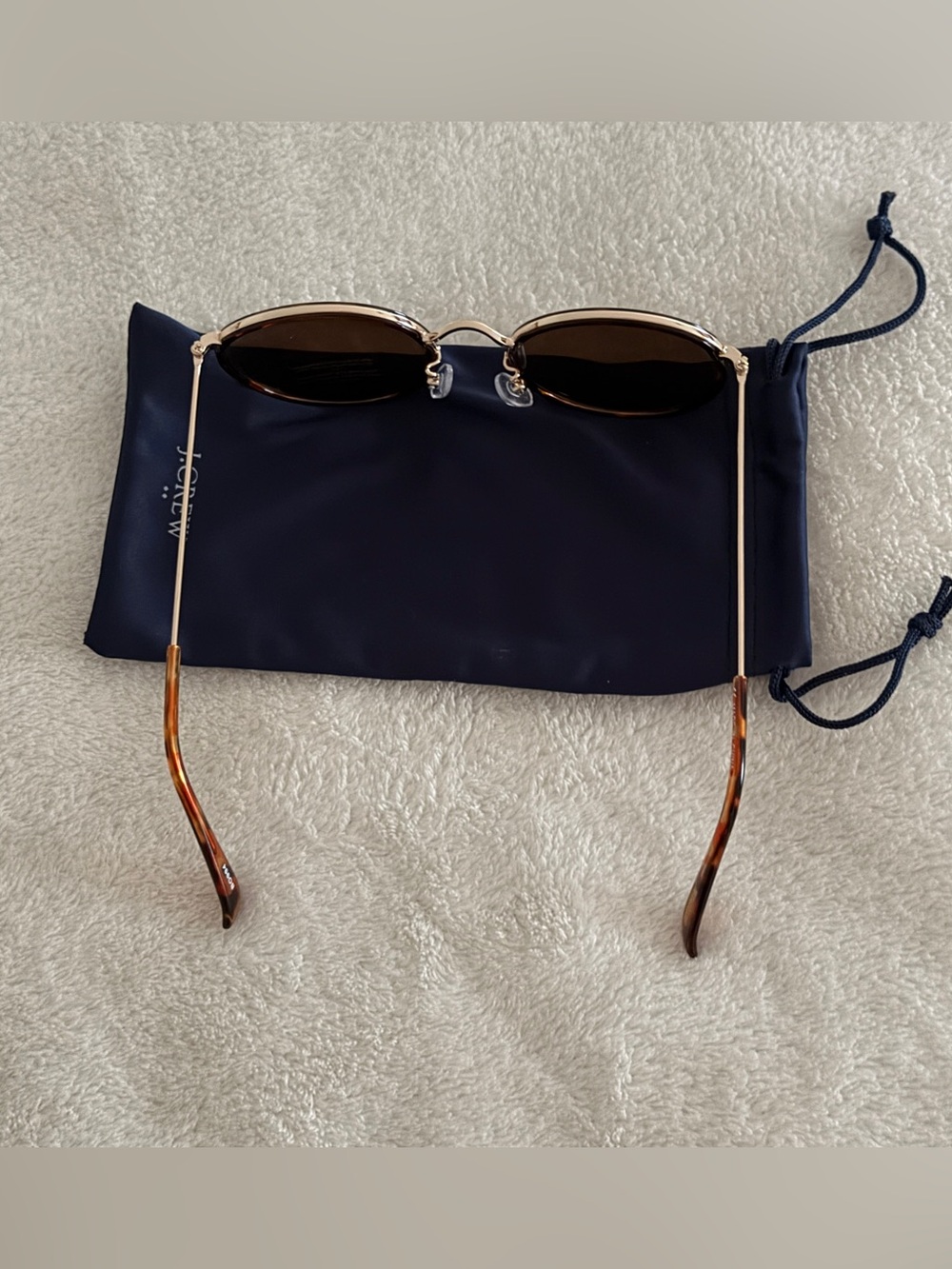 J. Crew Rounded Frame Tortoise Frame Sunglasses - Picture 8 of 9